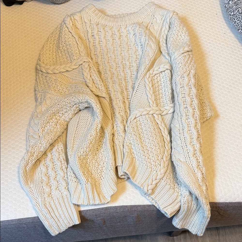 Altard state Cozy Cream Cable Knit Sweater